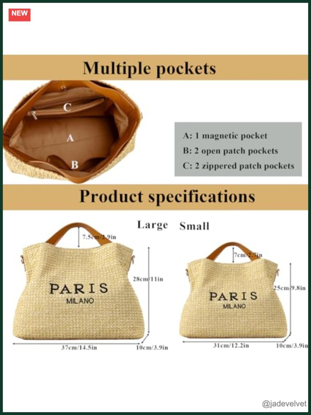 Quilted Tote Bag, Soft Puffer Crossbody Purse with Shoulder Strap - Picture 4 of 6
